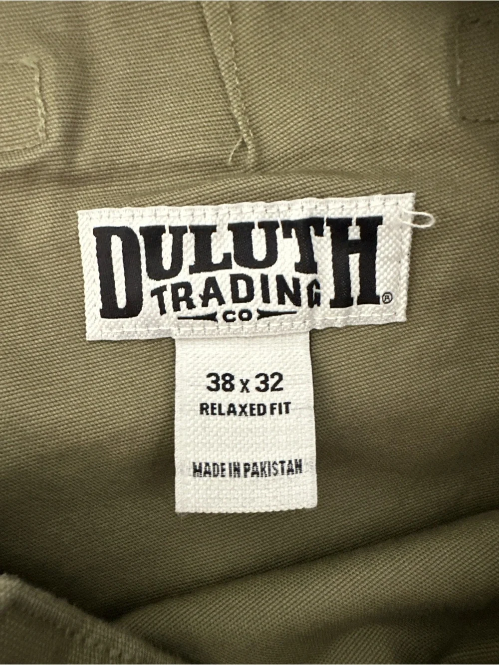 Duluth Trading Co Men’s Relaxed Fit Cargo Pants Green 38x32 Like New NWOT